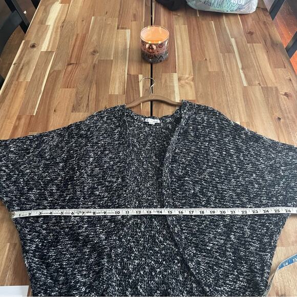 Black Heather Sweater Cardigan Drapey Size Xs/S - Picture 5 of 6